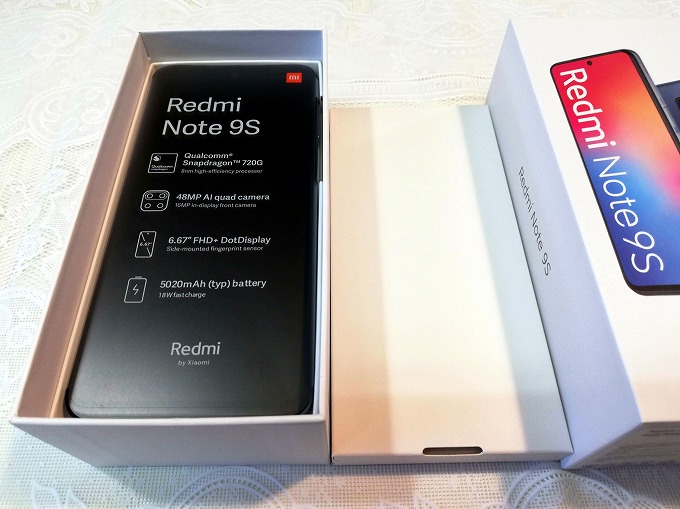 Redmi Note 9S本体